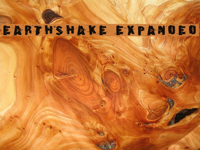 Earthshake Expanded Font examples