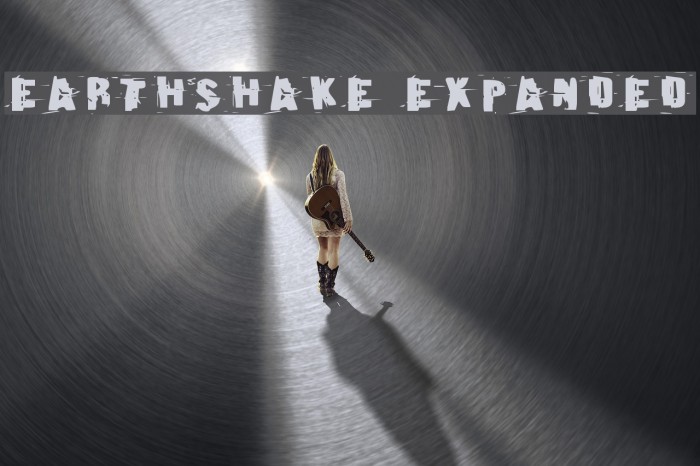 Earthshake Expanded Font examples