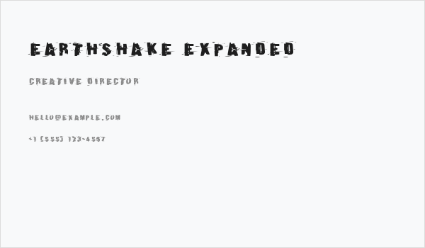 Earthshake Expanded Business Card