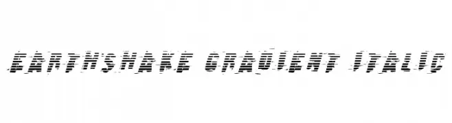 Earthshake Gradient Italic  لخطوط تنزيل