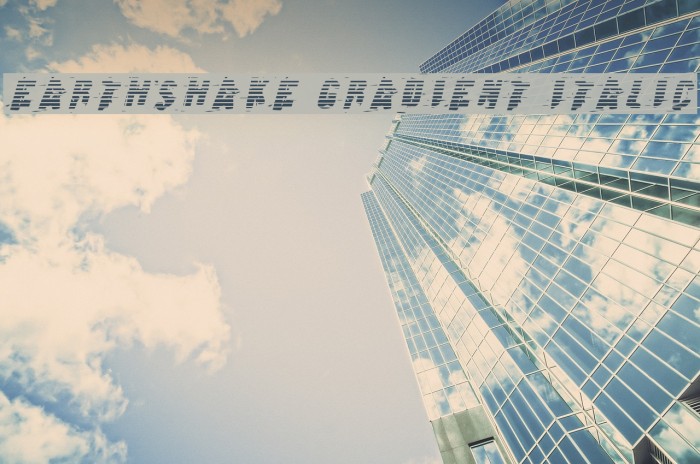 Earthshake Gradient Italic Font examples