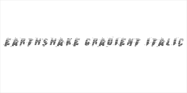 Earthshake Gradient Italic Logo