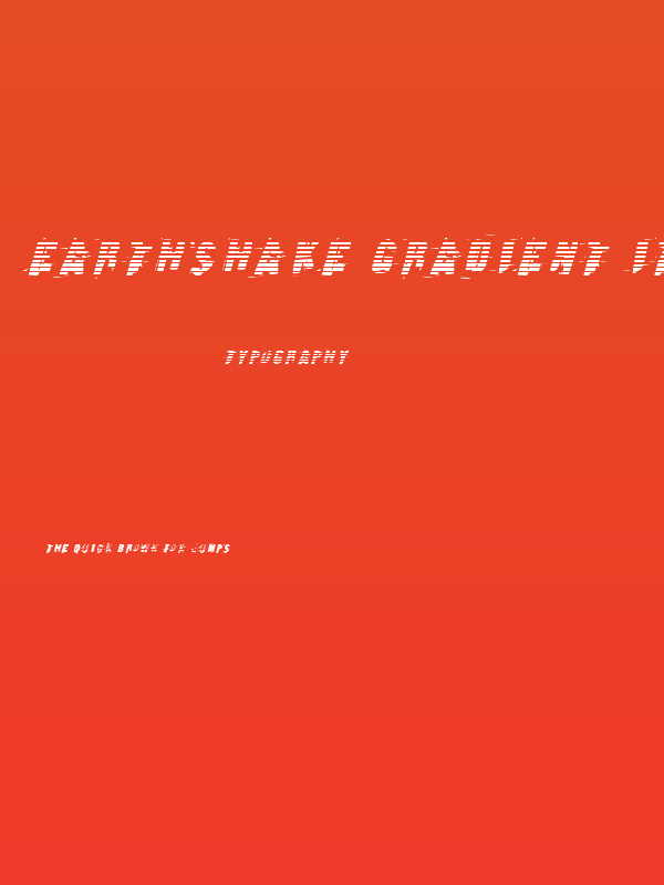 Earthshake Gradient Italic Poster