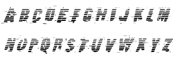 Earthshake Gradient Italic Font LOWERCASE