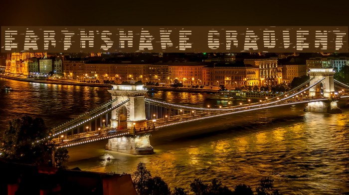 Earthshake Gradient Font examples