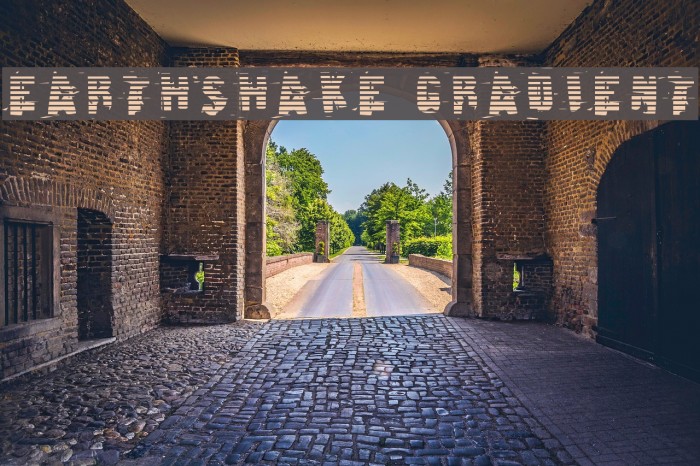 Earthshake Gradient Font examples