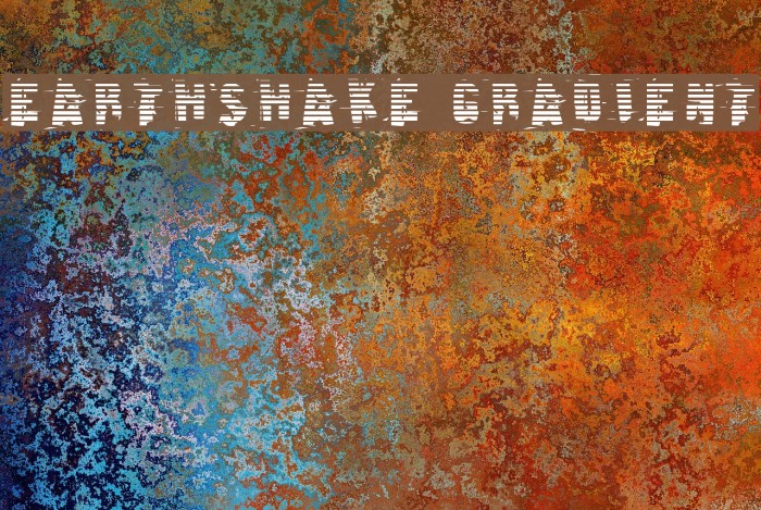 Earthshake Gradient Font examples