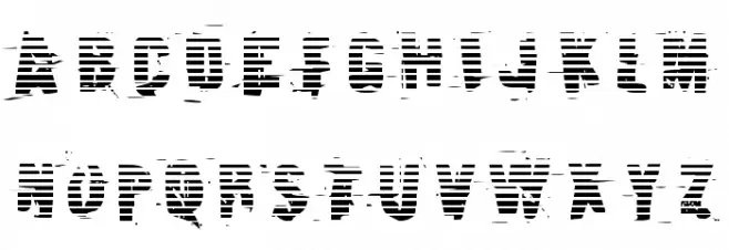 Earthshake Gradient Font Litere mici