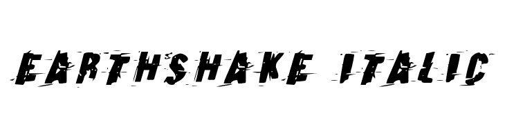 Earthshake Italic  免费字体下载