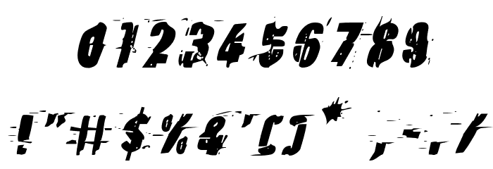 Earthshake Italic Font OTHER CHARS