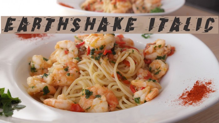 Earthshake Italic Font examples
