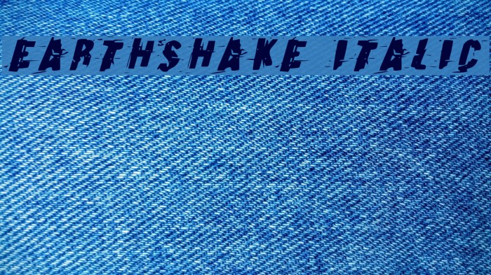 Earthshake Italic Font examples