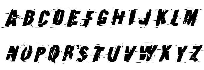 Earthshake Italic Font LOWERCASE