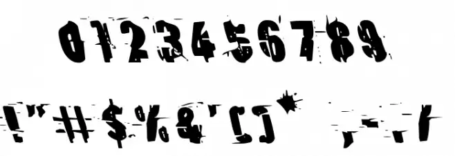 Earthshake Leftalic Font OTHER CHARS