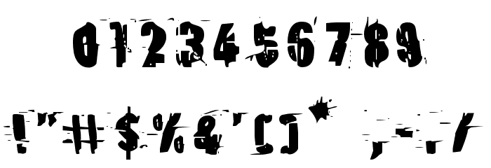 Earthshake Regular Font OTHER CHARS