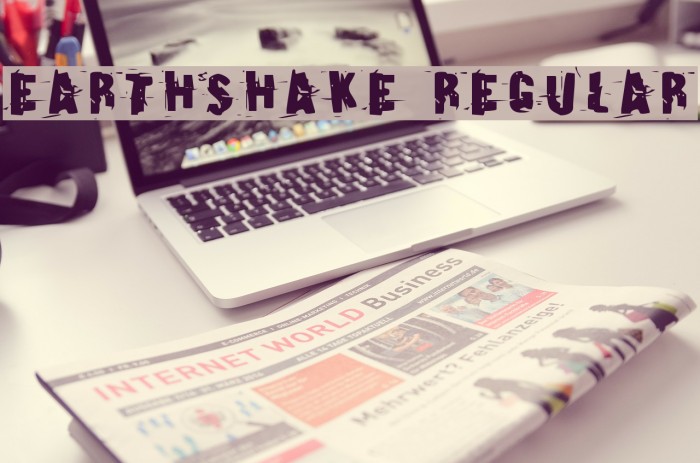 Earthshake Regular Font examples