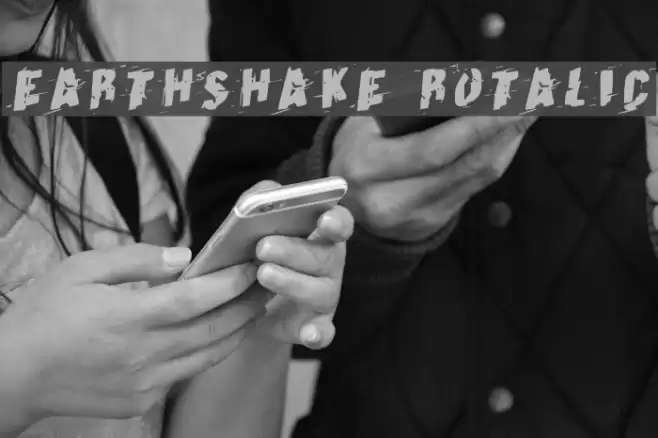 Earthshake Rotalic Font examples