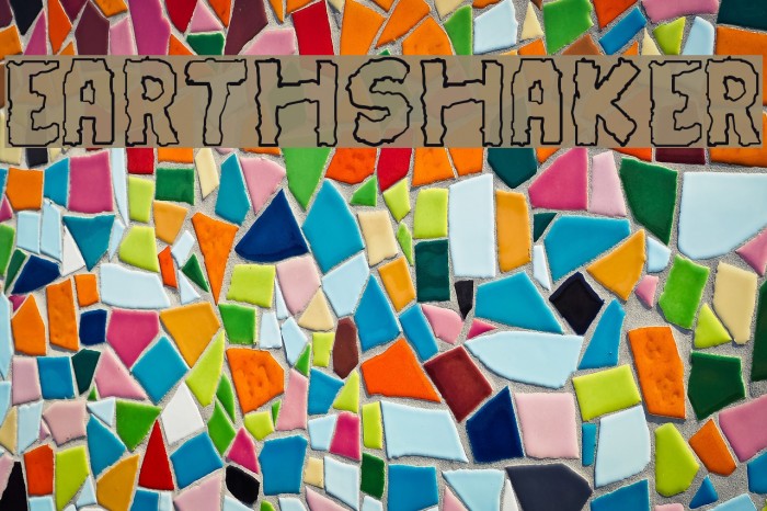 Earthshaker Font examples