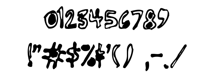 Earwax フォント その他の文字