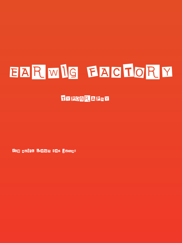 Earwig Factory Poster