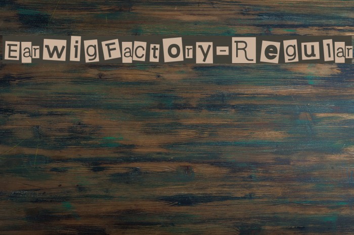 EarwigFactory-Regular Font examples