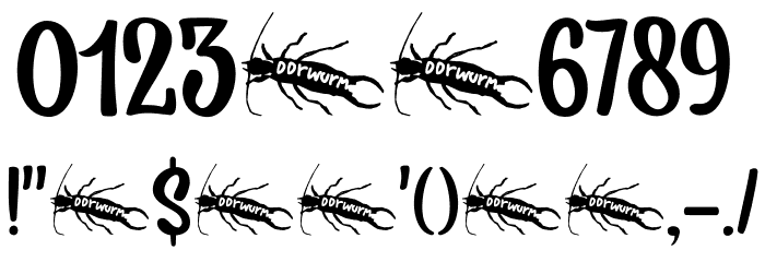 Earworm DEMO Regular Font OTHER CHARS