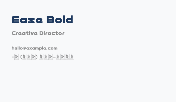 Ease Bold Business Card