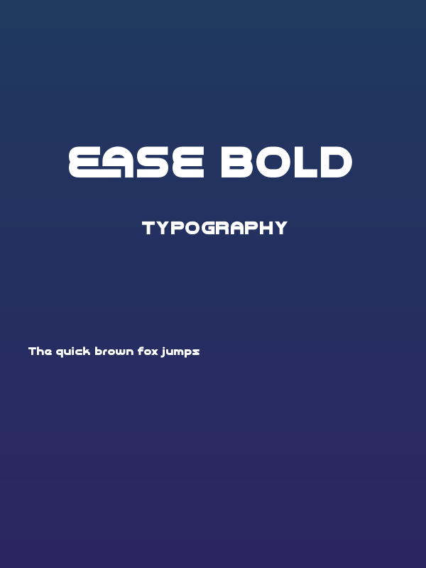 Ease Bold Poster