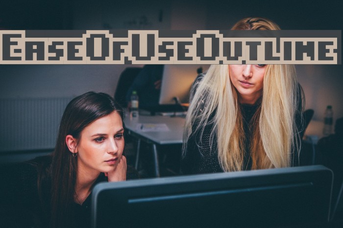 EaseOfUseOutline Font examples