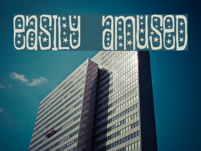 Easily amused Font examples