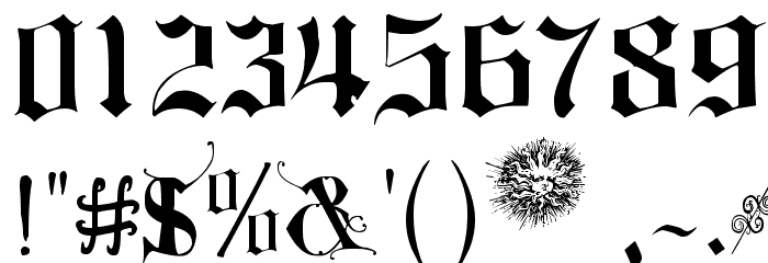 East Anglia Font OTHER CHARS