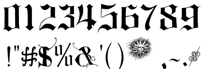 East Anglia Font OTHER CHARS