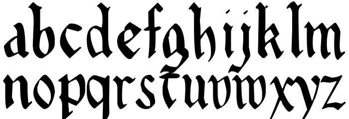 East Anglia Font LOWERCASE