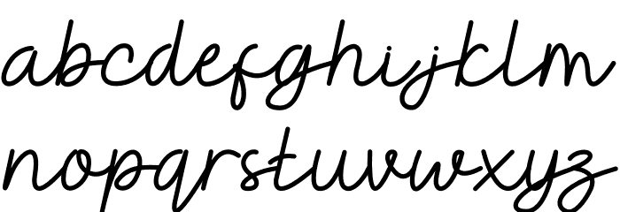 East Blue Free Font LOWERCASE