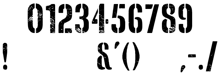 East Border Font OTHER CHARS