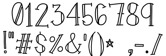 East Coast Stationery Font OTHER CHARS