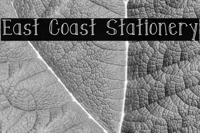 East Coast Stationery Font examples