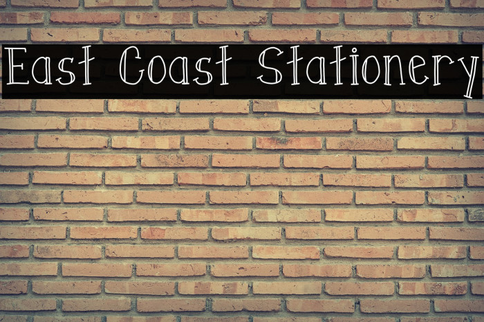 East Coast Stationery Font examples