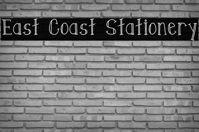 East Coast Stationery Font examples