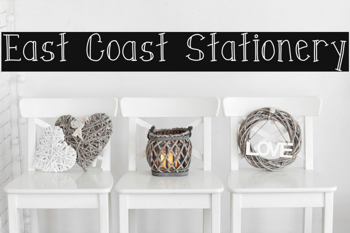 East Coast Stationery Font examples