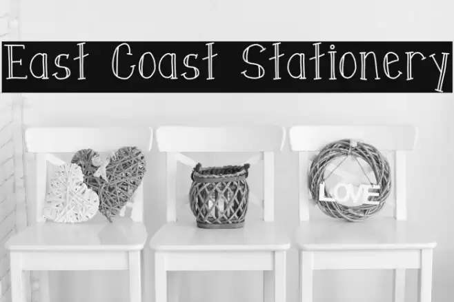 East Coast Stationery Font examples