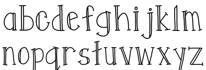 East Coast Stationery Font LOWERCASE