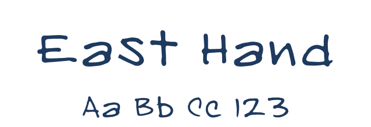 East Hand Font Preview
