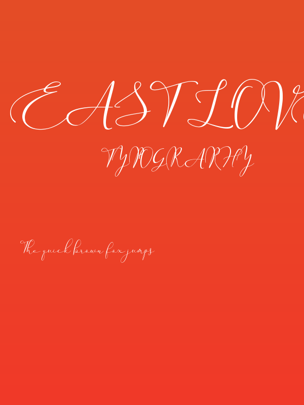East Love - Personal Use Poster