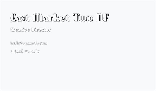East Market Two NF Business Card