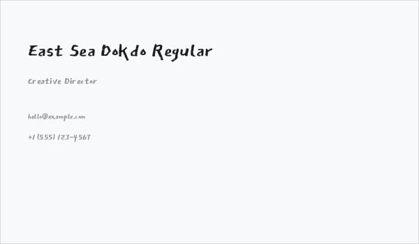 East Sea Dokdo Regular Business Card