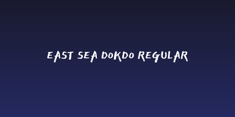 East Sea Dokdo Regular Social Header