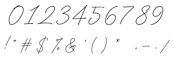 East liberty signature Font OTHER CHARS