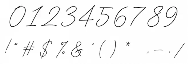 East liberty signature Font OTHER CHARS