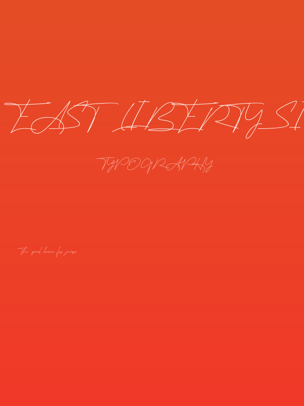 East liberty signature Poster